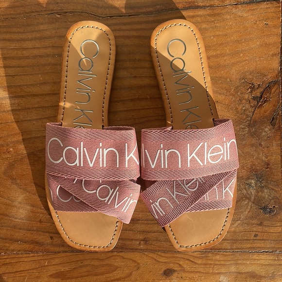 Calvin Klein Shoes - COPY - NWOT Calvin Klein KC Bainy Logo Slides